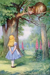 Alice en de Cheshire Cat, illustratie uit 